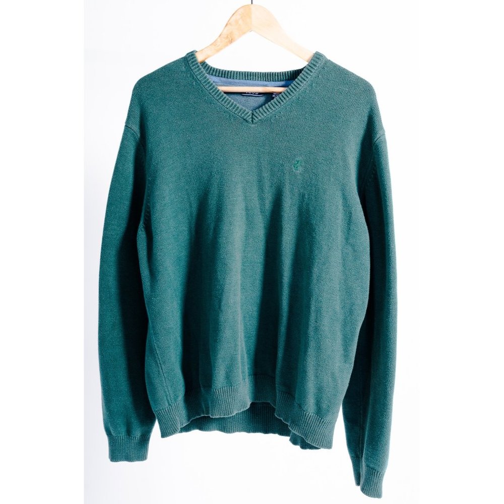 Vintage Green IZOD V-Neck Sweater